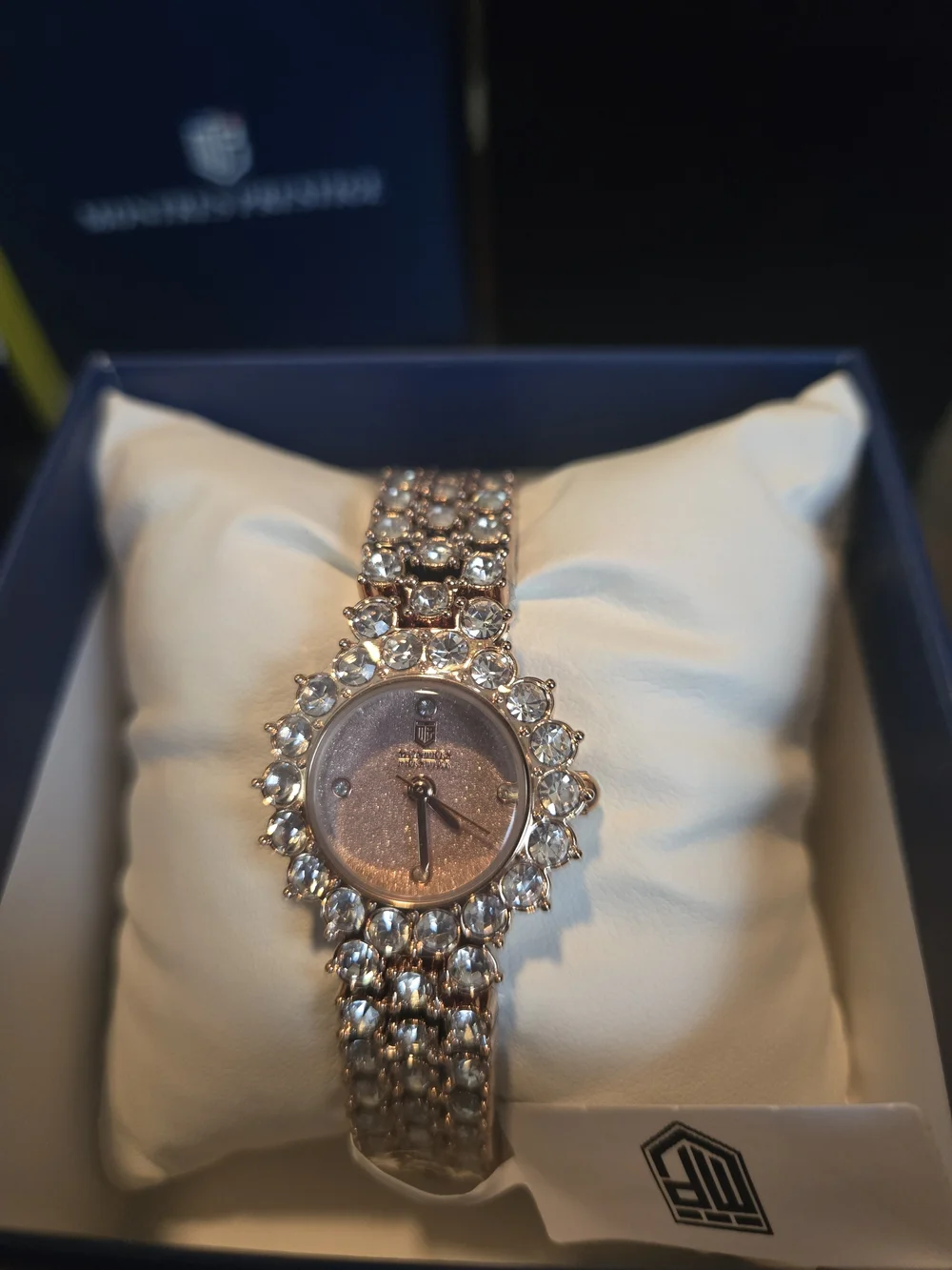 MPW-0226 Montres Prestige By Invicta Rose Gold Crystals Women's Watch 26mm